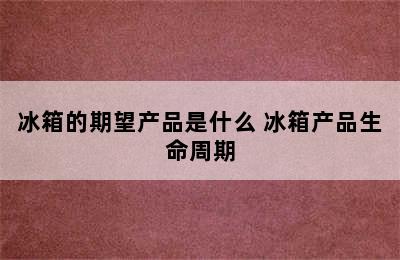 冰箱的期望产品是什么 冰箱产品生命周期